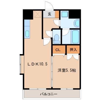 センチュリーコート6番館(1LDK/4階)の間取り写真