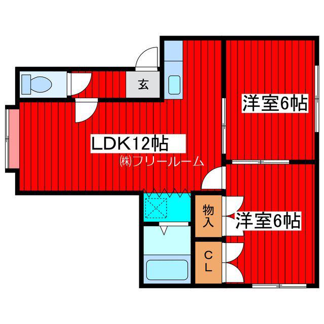 プリマベーラ西岡(2LDK/3階)の間取り写真