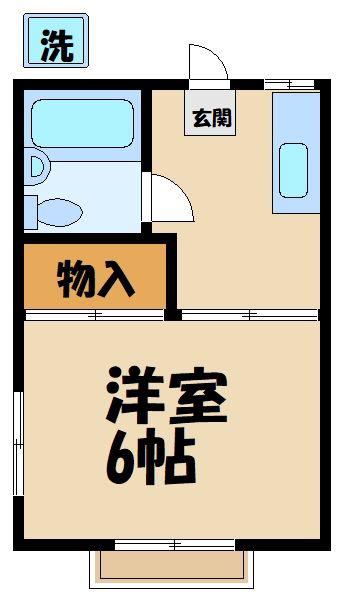 ファミールK(1K/1階)の間取り写真