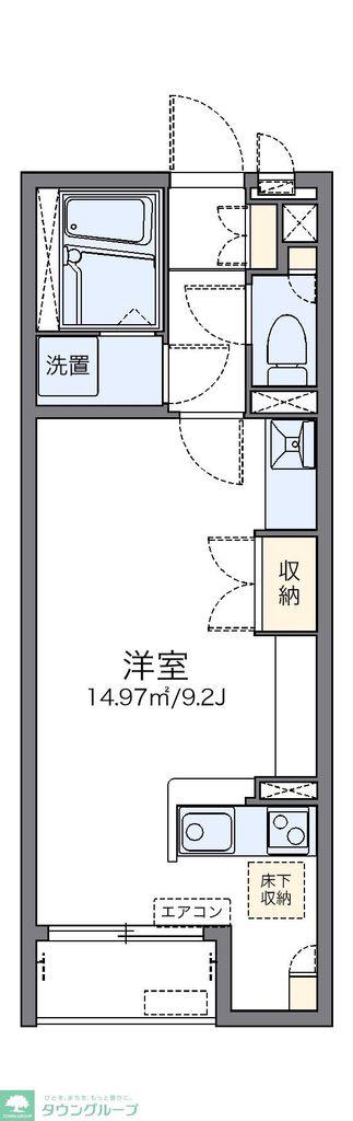 レオネクストアヴェンティーノ(ワンルーム/1階)の間取り写真
