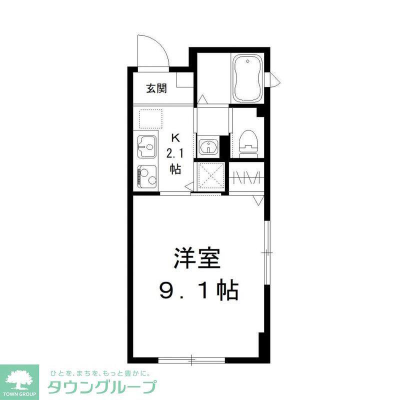 TAIKOUビル(1K/2階)の間取り写真