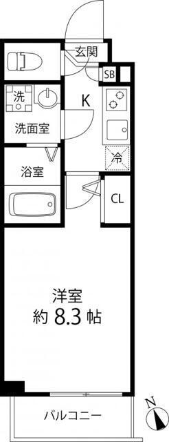 プレールドゥーク成増(1K/2階)の間取り写真