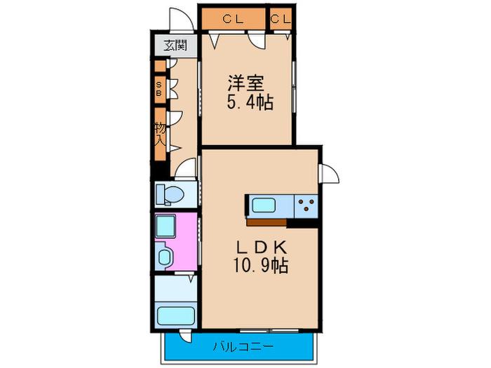 グランメゾン レイラ(1LDK/3階)の間取り写真