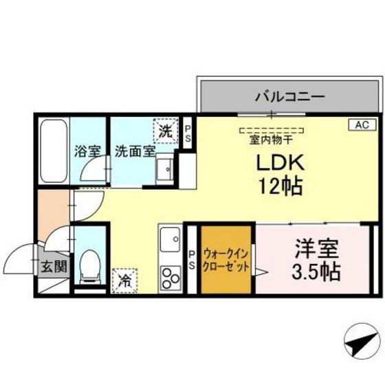 TORISIA大慈寺町 A(1LDK/3階)の間取り写真