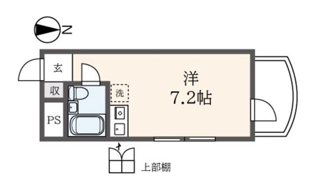共栄ハイツ(ワンルーム/3階)の間取り写真