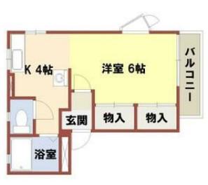 ファレ神明(1K/2階)の間取り写真