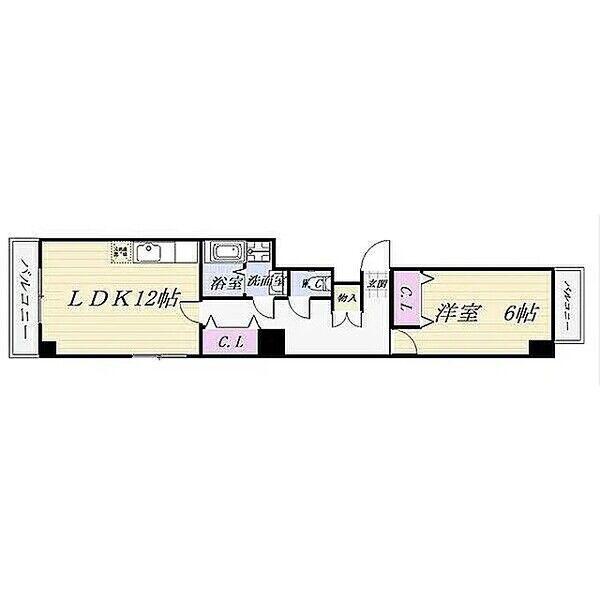 ドリーム新栄(1LDK/7階)の間取り写真