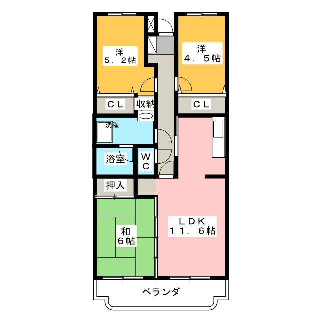 ザロイヤルヴィレッジ(3LDK/5階)の間取り写真