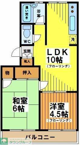 ブラウンハイツ(2LDK/3階)の間取り写真