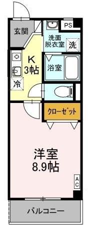 セントラルハイツ名古屋(1K/4階)の間取り写真
