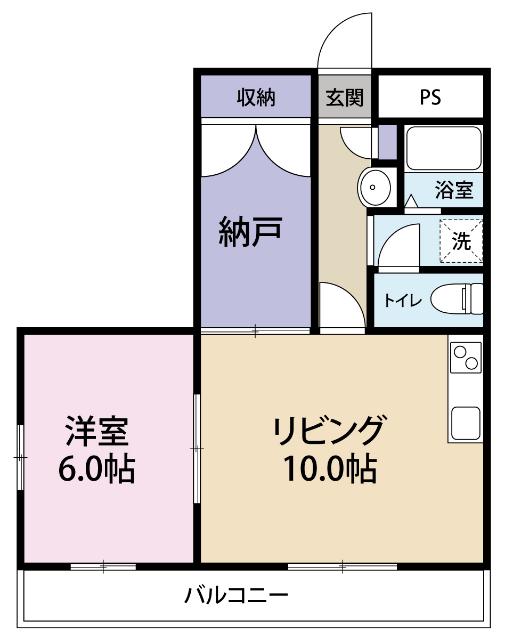 コーポラス神山III(1SLDK/1階)の間取り写真