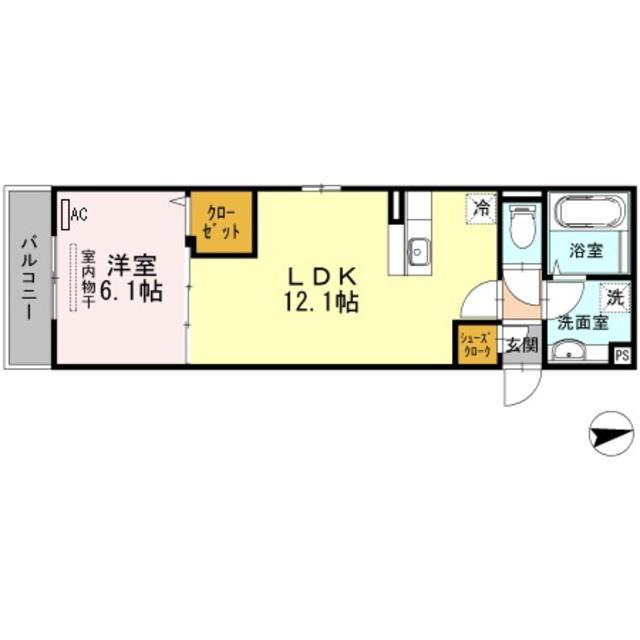 フレシールあびこ(1LDK/3階)の間取り写真