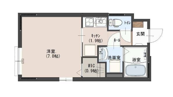 YOURMAISON宇品西(1K/1階)の間取り写真