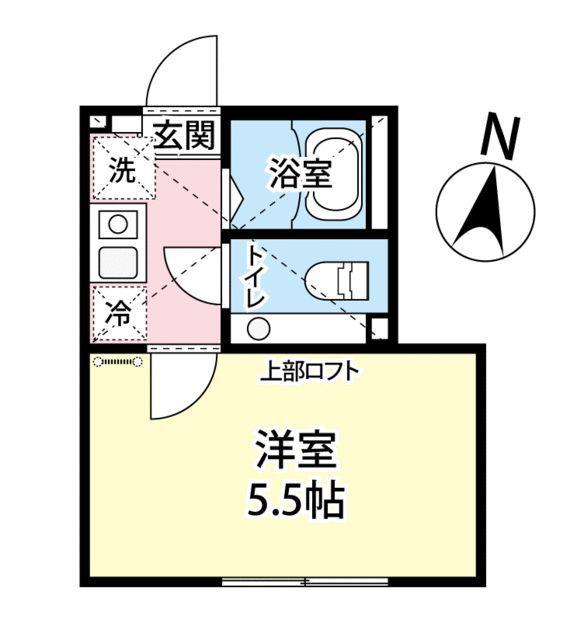 アザーレ・パッシオ久地I(1K/1階)の間取り写真