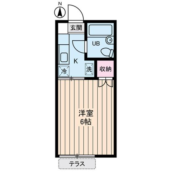 ベルゾーネ21(1K/1階)の間取り写真