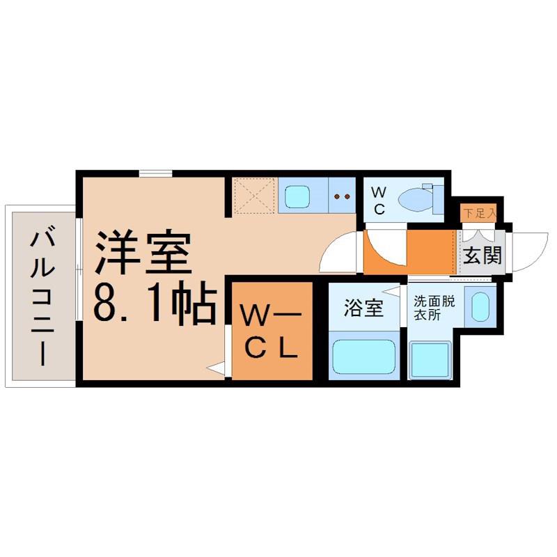 パルティール吹上アネックス(ワンルーム/2階)の間取り写真