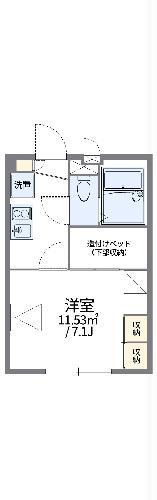 レオパレス清直緒(1K/3階)の間取り写真