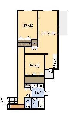 アルテマイスターレーヴII(2LDK/5階)の間取り写真