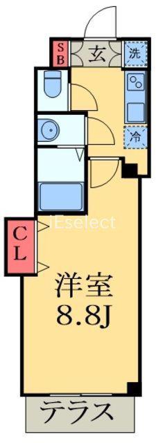 ELSTANZA エルスタンザ(1K/1階)の間取り写真