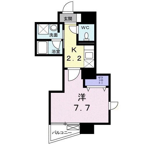 エテルナーレ浦和常盤(1K/6階)の間取り写真