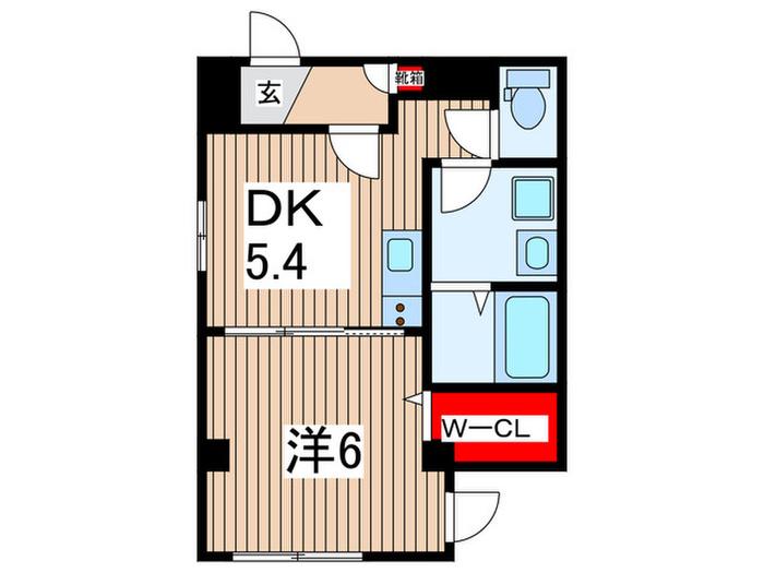 コンフォルト金町(1DK/1階)の間取り写真