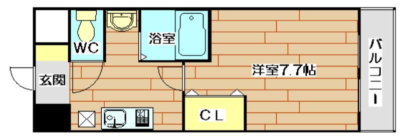 レーベンハイム(1K/2階)の間取り写真