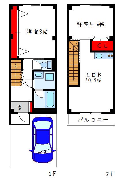 フォールム(2LDK/1階)の間取り写真