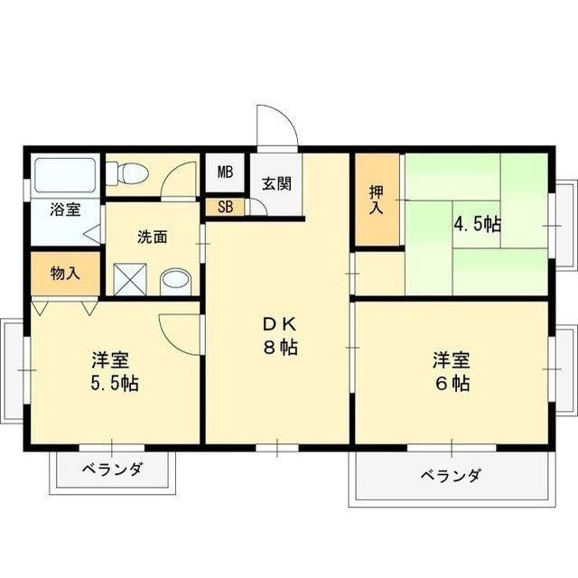 ロイヤル東園田(3DK/3階)の間取り写真