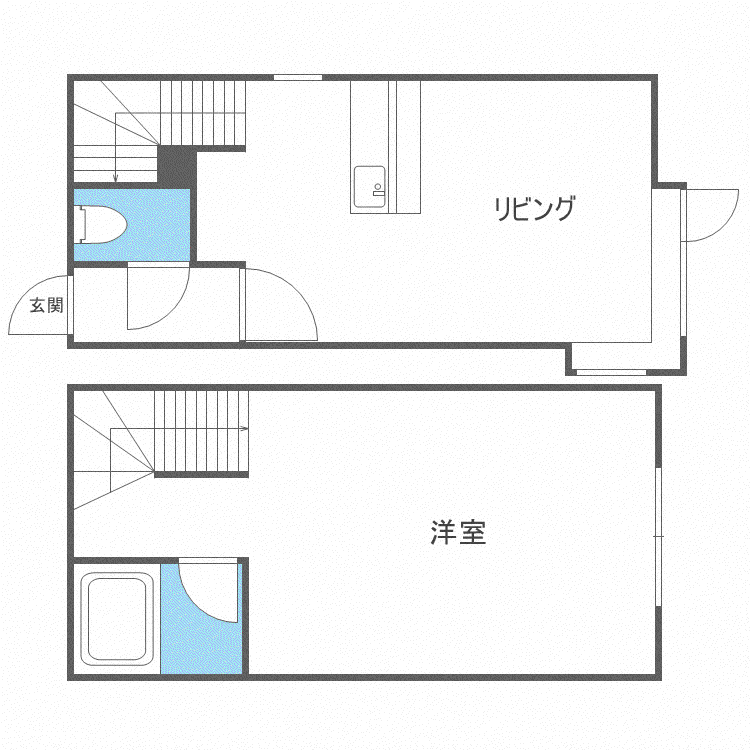 クルーズハウス南4条(1K/2階)の間取り写真