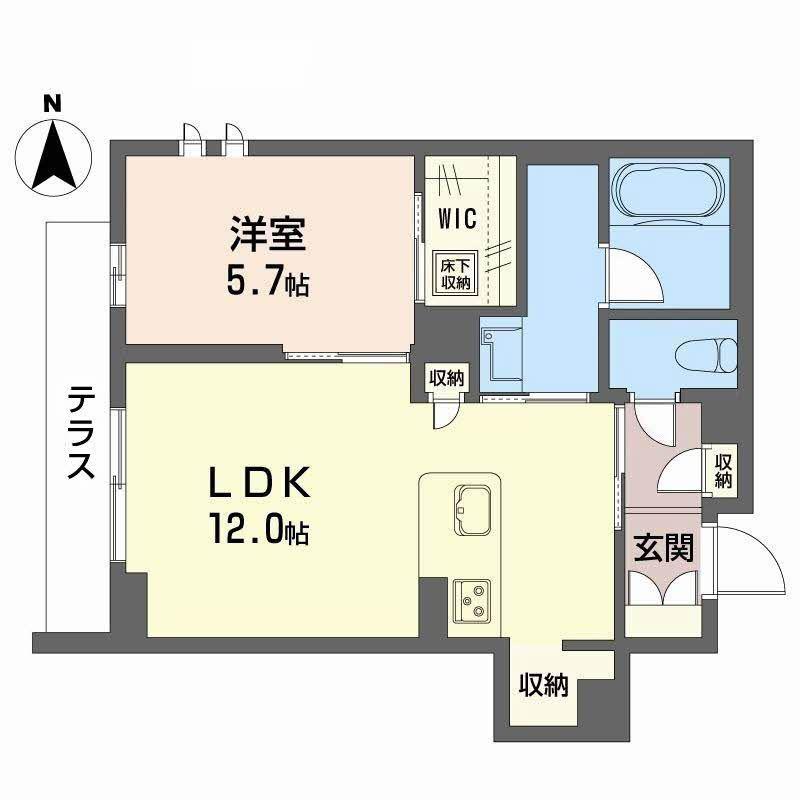 アイ・ヴィラ(1LDK/1階)の間取り写真