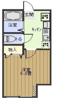 コーラルコートひばりが丘壱番館(1K/1階)の間取り写真