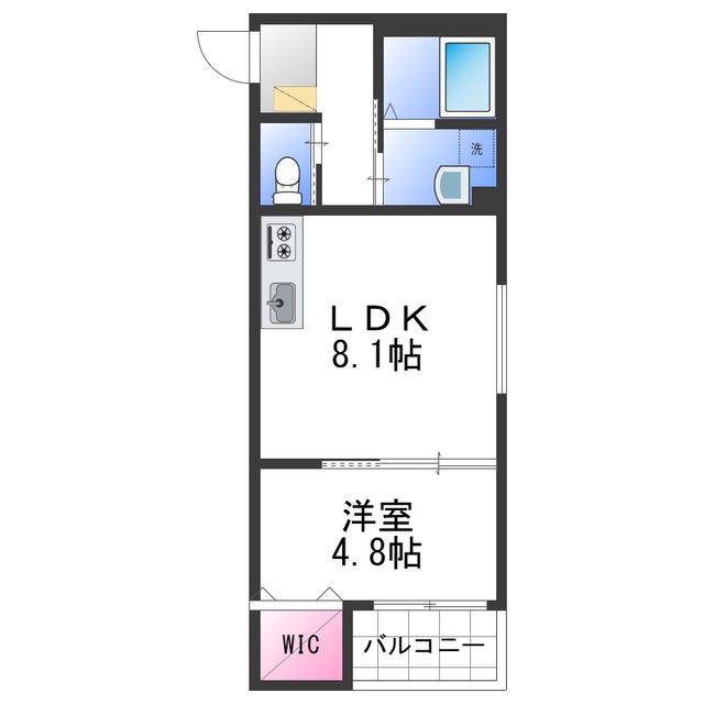 FELIZ COURTりんくう(1LDK/3階)の間取り写真