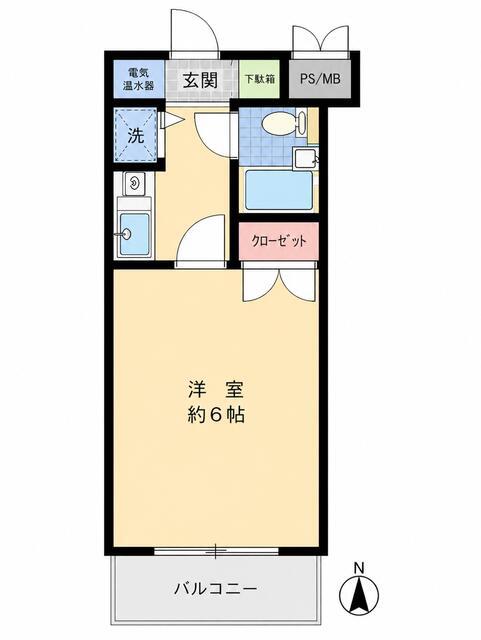 ロアール洗足池(1K/3階)の間取り写真