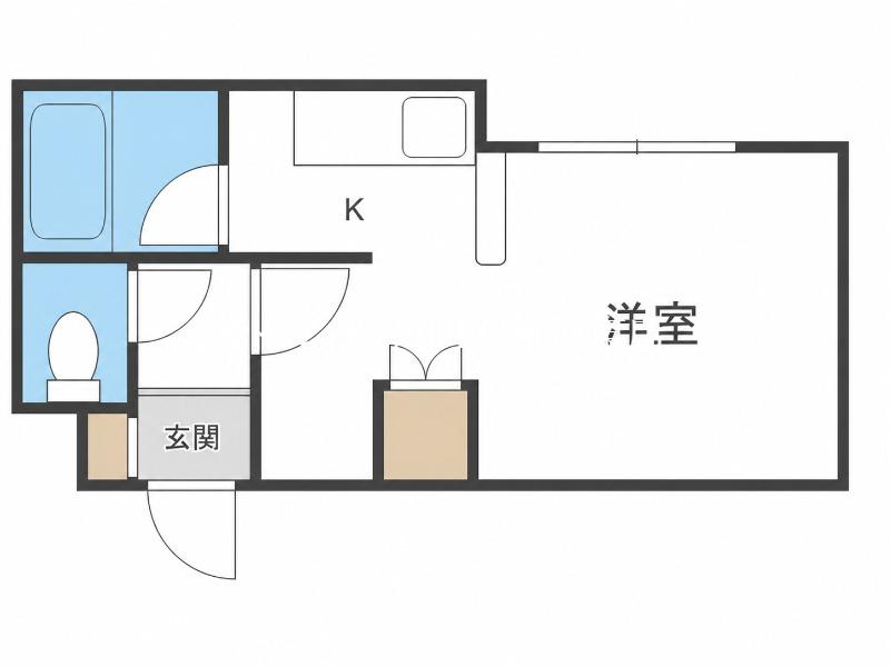 プラスパークN11A(1K/4階)の間取り写真