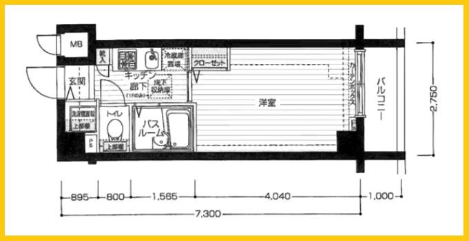 PHOENIX SHINYOKOHAMA EOLH(1K/6階)の間取り写真