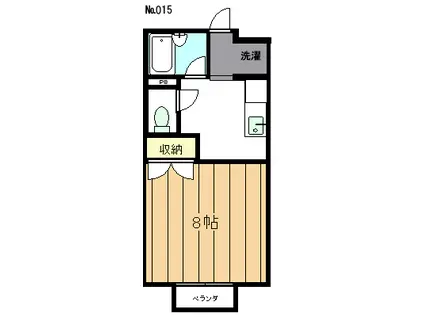 サンハイツ(1K/1階)の間取り写真