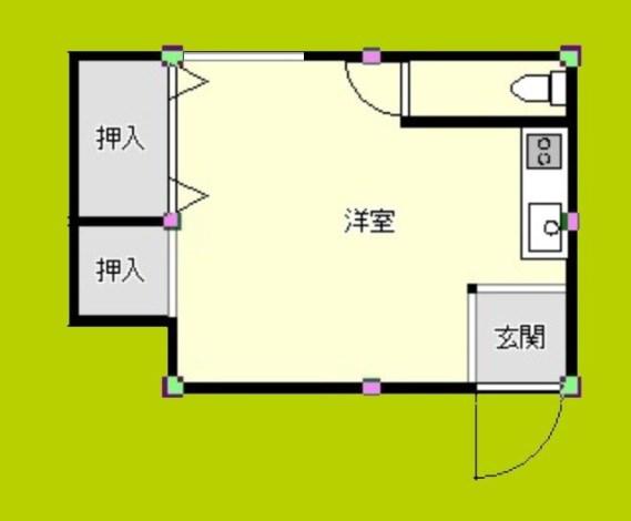 メゾン松虫(ワンルーム/2階)の間取り写真