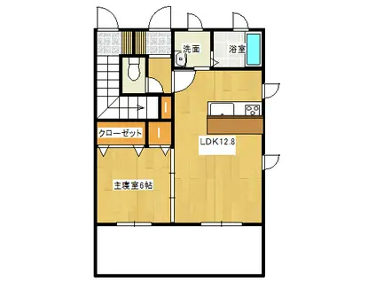 シャーメゾンナトゥール(1LDK/1階)の間取り写真