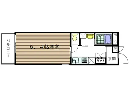BRICK今出川(1K/3階)の間取り写真