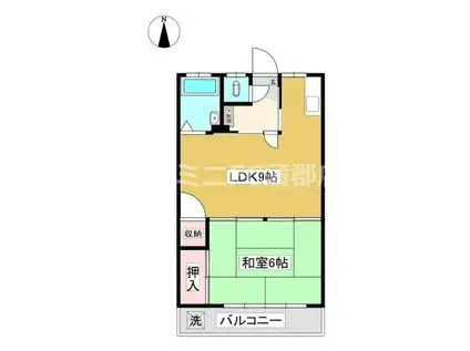 大松マンション(1LDK/3階)の間取り写真