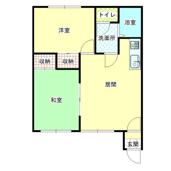 ノースコート19(2LDK/2階)の間取り写真