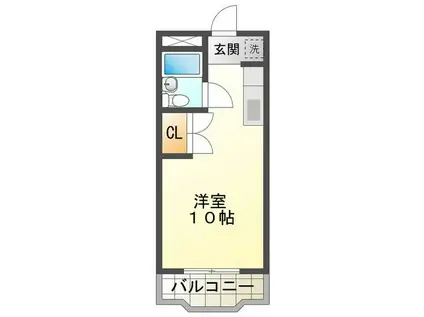シーサイドリバティ(ワンルーム/1階)の間取り写真