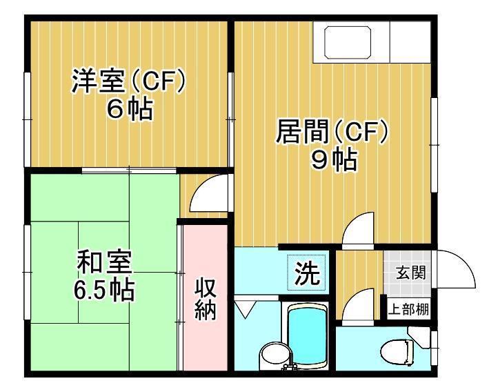 コーポAO(2DK/2階)の間取り写真
