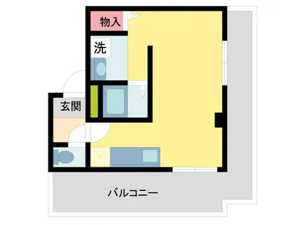 吉永ビル鼓が滝駅前III(1K/4階)の間取り写真