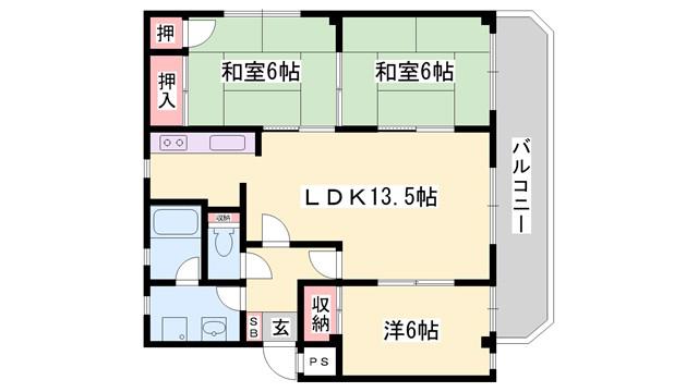 メゾン オグラ(3LDK/2階)の間取り写真