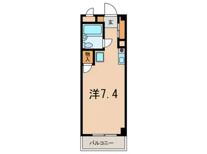 藤和シティコープ本山(ワンルーム/4階)の間取り写真