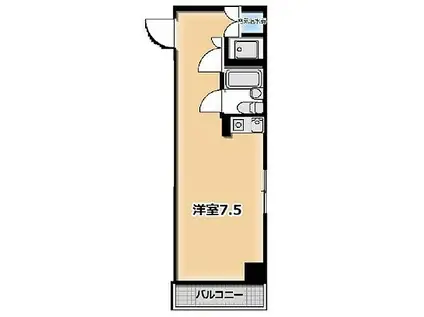 ライオンズマンション大塚第2(ワンルーム/8階)の間取り写真