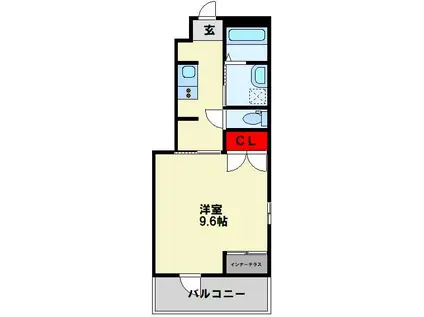 ラ・メゾンド浅生(1K/1階)の間取り写真