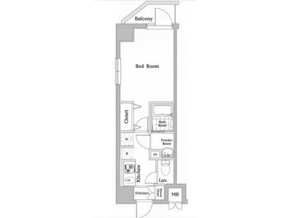 N-STAGE亀戸II(1K/6階)の間取り写真