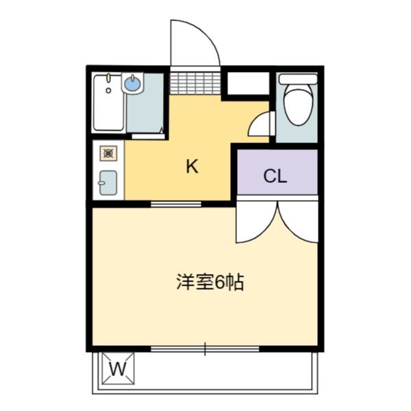 クレジュールビザン(1K/3階)の間取り写真